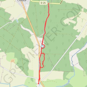 Forêt d'Izeure - Abbaye de CITEAUX GPS track, route, trail