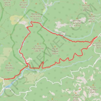 Col de Belle Barbe - Col des Lentisques GPS track, route, trail