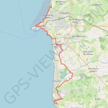 Randonnée jaune GPS track, route, trail