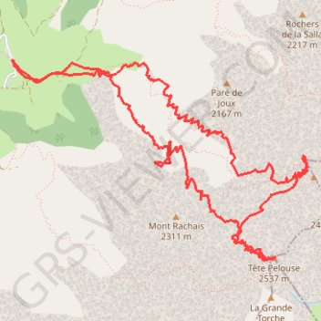 Trou de la Mouche et Tete Pelouse GPS track, route, trail