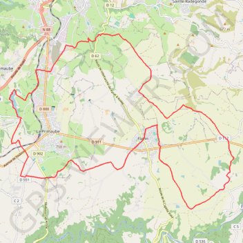 Rodez Agglomeration - Circuit 4 - Les trois châteaux GPS track, route, trail