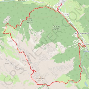 Ceillac Pas du Curé Tête de la SAUM retour Ceillac GPS track, route, trail