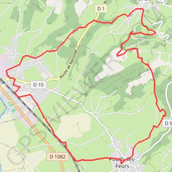 Montagnes du Matin - Balbigny GPS track, route, trail