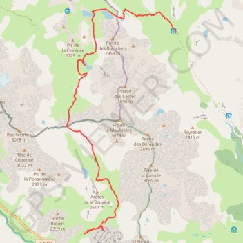Nevache GPS track, route, trail