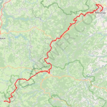 Grande Traversée de l'Ardèche VTT de Annonay à Les Estables GPS track, route, trail