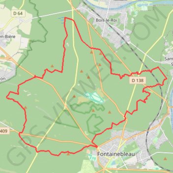 Forêt de Fontainebleau 1 Nord GPS track, route, trail