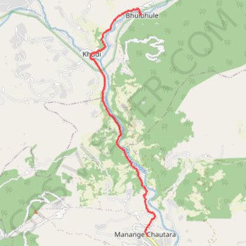 Tour Annapurna - Jour 01 - Besisahar - Bhulbhule GPS track, route, trail