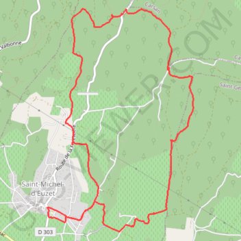 Saint Michel d'Euzet - Plaine d'Auquier GPS track, route, trail