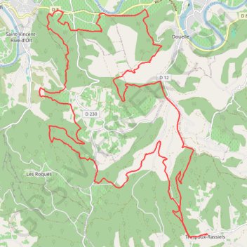 Circuit ouest de Trespoux Rassiels GPS track, route, trail