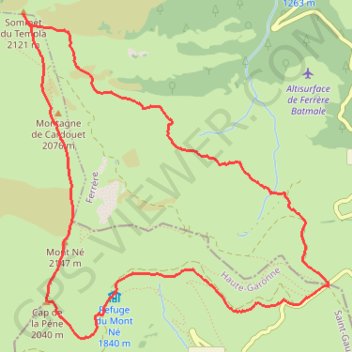Mont Né - Sommet du Templa GPS track, route, trail