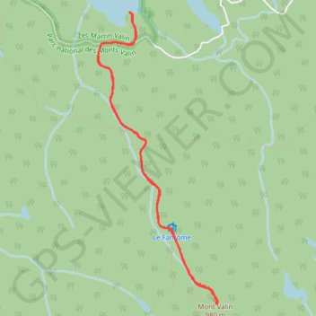 Mont Valin - La vallée des fantômes GPS track, route, trail