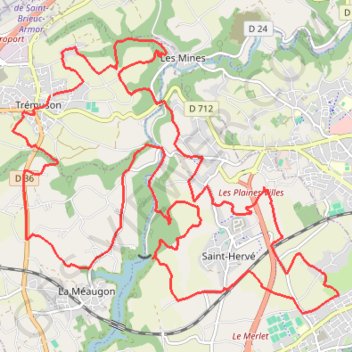 Entre Trémuson et Saint-Brieuc GPS track, route, trail