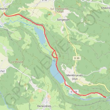 Vallée et cascades du Hérisson - Doucier GPS track, route, trail