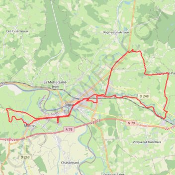 Les canaux et la voie verte - Digoin GPS track, route, trail