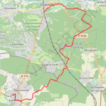 De Luzarches à Chantilly GPS track, route, trail