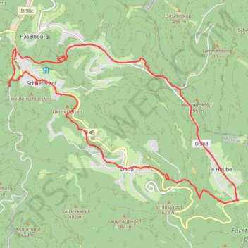 Autour du rocher du Dabo GPS track, route, trail