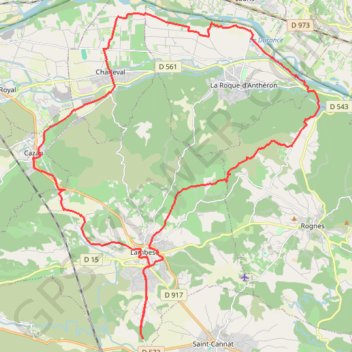 2021-06-17 Lambesc - Durance 47km 500m GPS track, route, trail
