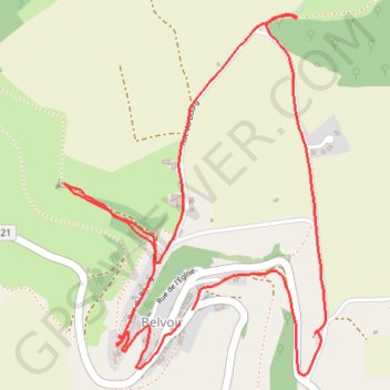 Belvoir et son Château (version courte) GPS track, route, trail