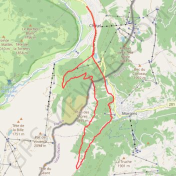 Vallon de la Vieze (Haute Savoie - Suisse) GPS track, route, trail