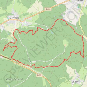 Circuit des Grand Bois - Deyvillers GPS track, route, trail