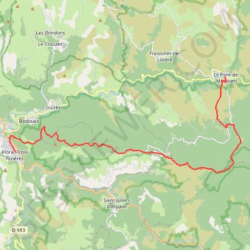 SUR LE GR 68, étape du Mont Bougès GPS track, route, trail