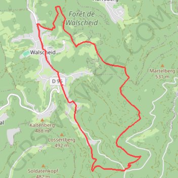 Circuit du Cimetière gallo-romain - Walscheid GPS track, route, trail