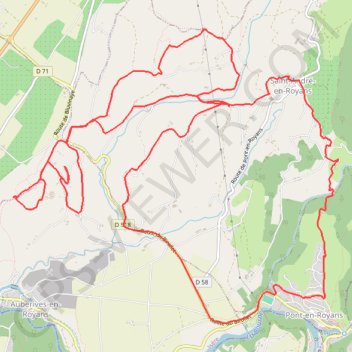 Auberives-Pont-St André VTT GPS track, route, trail