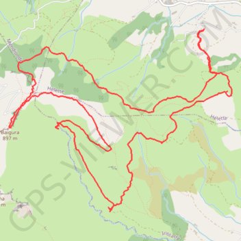 Mont Baïgura en circuit depuis la Chapelle St Vincent GPS track, route, trail