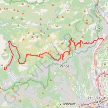 Plaine du Var -> Gourdon GPS track, route, trail