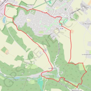 Du Mesnil-Saint-Denis à Lévis-Saint-Nom (78 - Yvelines) GPS track, route, trail