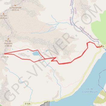 Lac et Col de l'Agnelin GPS track, route, trail