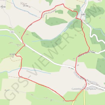 Randonnée autour de Castelnau - Picampeau GPS track, route, trail
