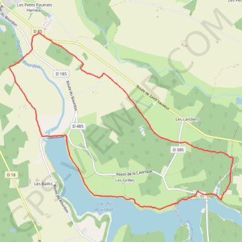 Réservoir de Bourdon GPS track, route, trail