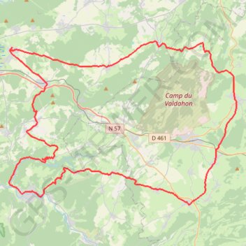 Au pays de Pergaud et Courbet GPS track, route, trail