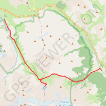 Traversée Villar d'Arène, le casset GPS track, route, trail