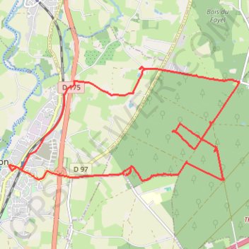 Forêt de Rennes GPS track, route, trail