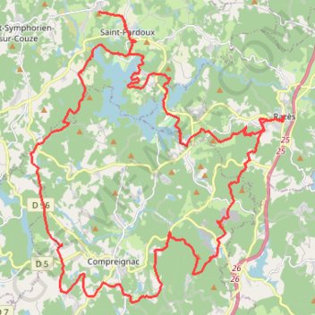 St Pardoux 47 kms GPS track, route, trail