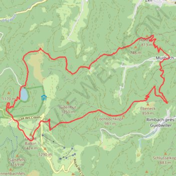 Le Grand Ballon par Murbach GPS track, route, trail