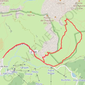 Pierre Rouge GPS track, route, trail