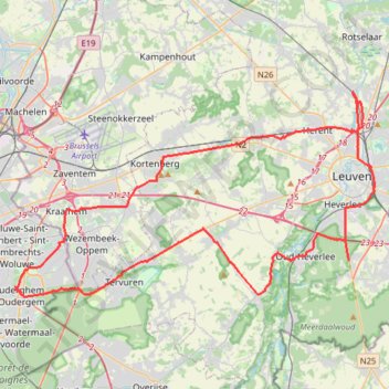 Leuven GPS track, route, trail
