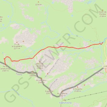 Plateau d'Aneou GPS track, route, trail