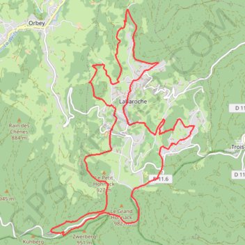 Tour de Labaroche GPS track, route, trail
