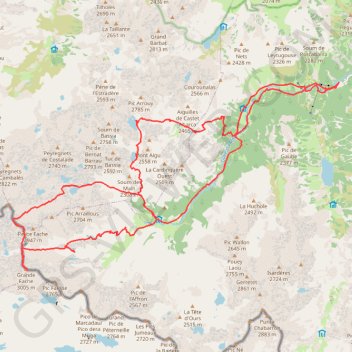 La grande Fâche et la Pène d'Aragon GPS track, route, trail