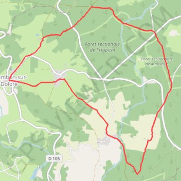 Autour de Chambon-sur-Dolore GPS track, route, trail