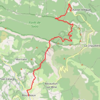 Chemin de la Sainte Baume, 6ème tronçon GPS track, route, trail