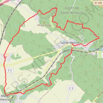 Sainte-Mesme GPS track, route, trail