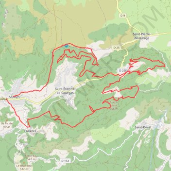 Cirque du bout du monde et forêt de Parlatges GPS track, route, trail