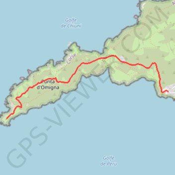 Cargèse - Tour génoise d'Omignia GPS track, route, trail
