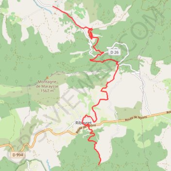 Montmorin - Col de Roure (Grande Traversée des Préalpes) GPS track, route, trail
