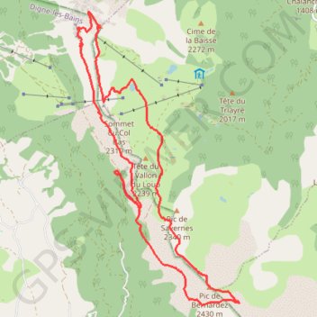 Pics de Saverne et Bernardez GPS track, route, trail